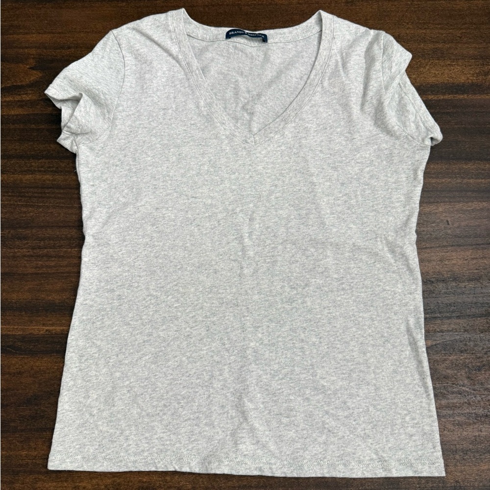 Brandy Melville Gray V-Neck Women's Top